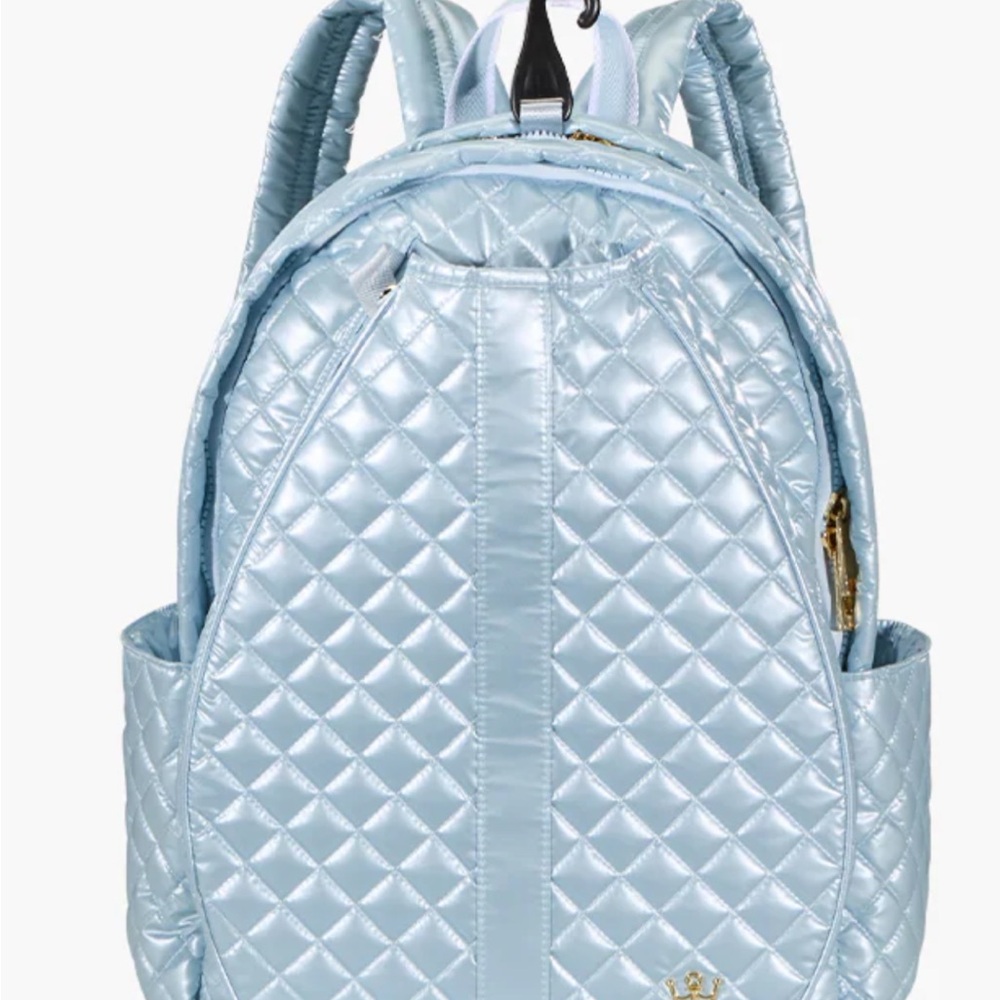 Oliver Thomas Quilted sky Blue tennis Backpack - Picture 2 of 6